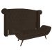 Cabeceira Cama Box Casal 140cm Provença com Calçadeira Vêneto Z37 Veludo Marrom - Mpozenato