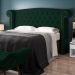 Cabeceira Cama Box Casal 140cm Provença com Calçadeira Vêneto Z37 Veludo Verde Musgo - Mpozenato