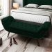 Cabeceira Cama Box Casal 140cm Provença com Calçadeira Vêneto Z37 Veludo Verde Musgo - Mpozenato
