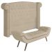 Cabeceira Cama Box Casal 140cm Provença e Recamier Veneto P02 Bouclé Bege - Mpozenato