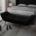 Cabeceira Cama Box Casal 140cm Provença e Recamier Veneto P02 Sintético Preto - Mpozenato