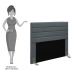 Cabeceira Cama Box Casal 140cm Rubi D10 Suede Cinza - Mpozenato
