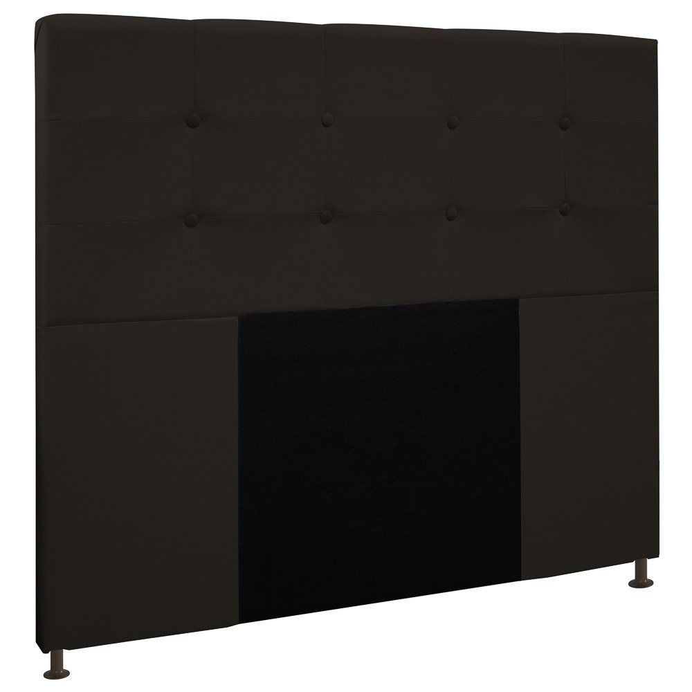 Cabeceira Cama Box Casal 140cm Safira Suede I02 Marrom - Mpozenato