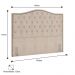 Cabeceira Cama Box Casal 140cm Siena P02 Linho Bege Cru - Mpozenato
