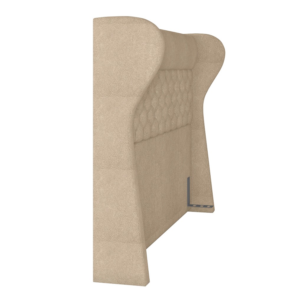 Cabeceira Cama Box Casal 140cm Trinidad P02 Boucle Bege - Mpozenato