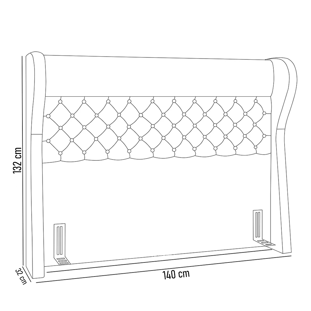 Cabeceira Cama Box Casal 140cm Trinidad P02 Boucle Branco - Mpozenato