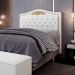 Cabeceira Cama Box Casal 140cm com Tachas Imperial J02 Sintético Branco - Mpozenato