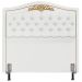 Cabeceira Cama Box Casal 140cm com Tachas Imperial J02 Sintético Branco - Mpozenato
