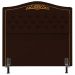 Cabeceira Cama Box Casal 140cm com Tachas Imperial J02 Sintético Marrom Escuro - Mpozenato