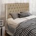 Cabeceira Cama Box Casal King 193cm Diamante D10 Linho Bege - Mpozenato