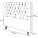 Cabeceira Cama Box Casal King 193cm Diamante D10 Linho Bege - Mpozenato