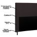 Cabeceira Cama Box Casal King 193cm Luna I02 Sintético Marrom - Mpozenato