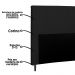 Cabeceira Cama Box Casal King 193cm Luna I02 Sintético Preto - Mpozenato