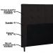 Cabeceira Cama Box Casal King 193cm Luna I02 Suede Marrom - Mpozenato