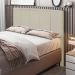 Cabeceira Cama Box Casal King 193cm Pérola D10 Corano Bege - Mpozenato