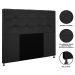 Cabeceira Cama Box Casal King 193cm Safira Suede I02 Preto - Mpozenato