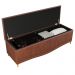 Cabeceira Cama Box Casal King 195cm Com Calçadeira Baú Imperial J02 Facto Marrom/Bege - Mpozenato