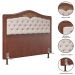 Cabeceira Cama Box Casal King 195cm Com Calçadeira Baú Imperial J02 Facto Marrom/Bege - Mpozenato