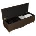 Cabeceira Cama Box Casal King 195cm Com Calçadeira Baú Imperial Veludo J02 Chocolate - Mpozenato
