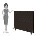 Cabeceira Cama Box Casal King 195cm Diamante Veludo J02 Marrom - Mpozenato