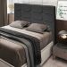 Cabeceira Cama Box Casal King 195cm Esmeralda Veludo J02 Cinza - Mpozenato