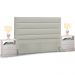 Cabeceira Cama Box Casal King 195cm Greta Corano e 2 Mesas de Cabeceira Flex DM1 Branco - Mpozenato