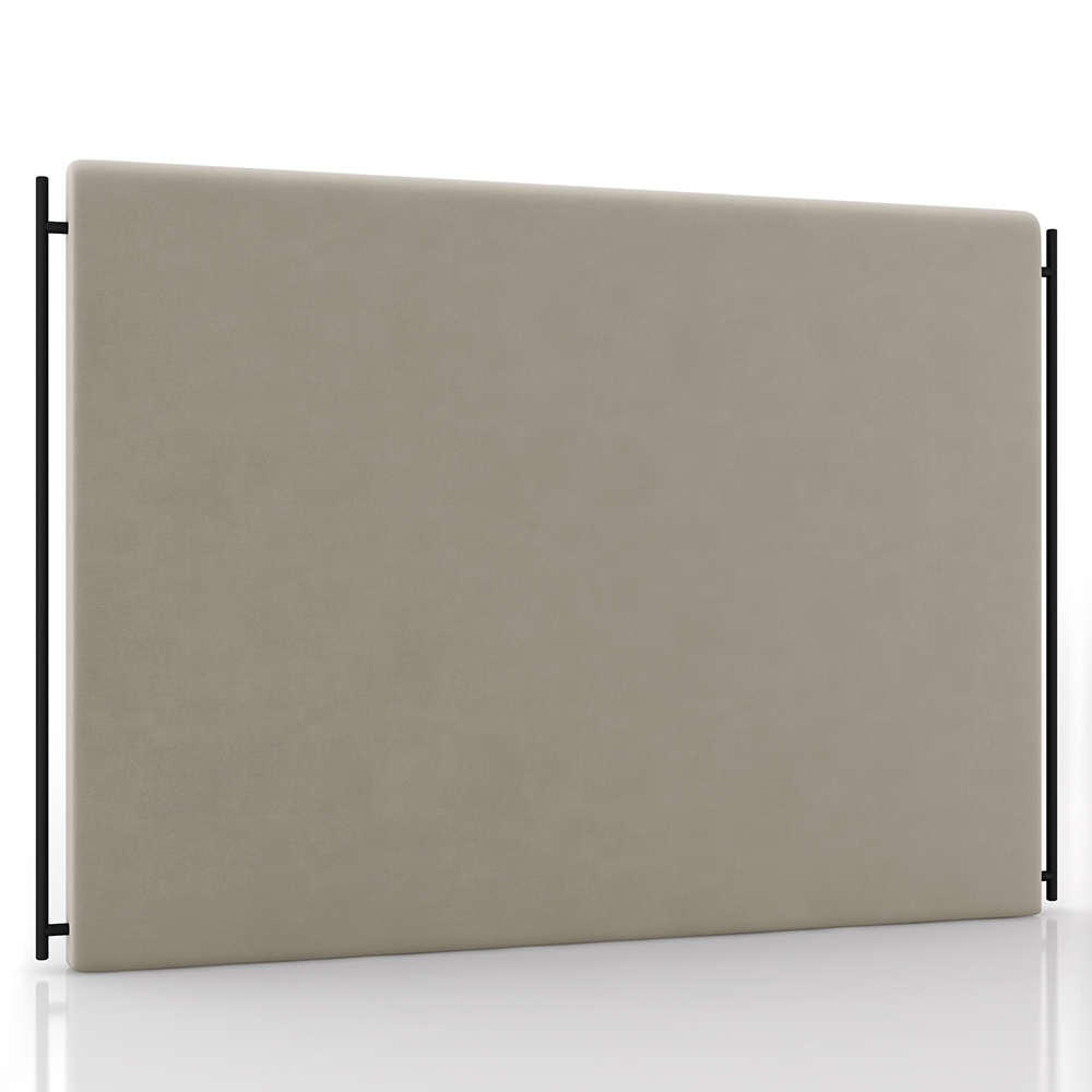 Cabeceira Cama Box Casal King 195cm Oscar P02 Suede Bege - Mpozenato