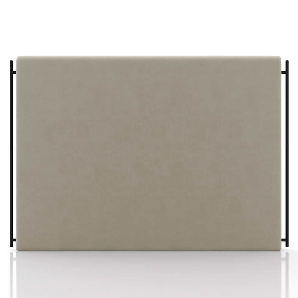 Cabeceira Cama Box Casal King 195cm Oscar P02 Suede Bege - Mpozenato