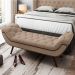 Cabeceira Cama Box Casal King 195cm Provença com Calçadeira Vêneto Z37 Veludo Bege - Mpozenato