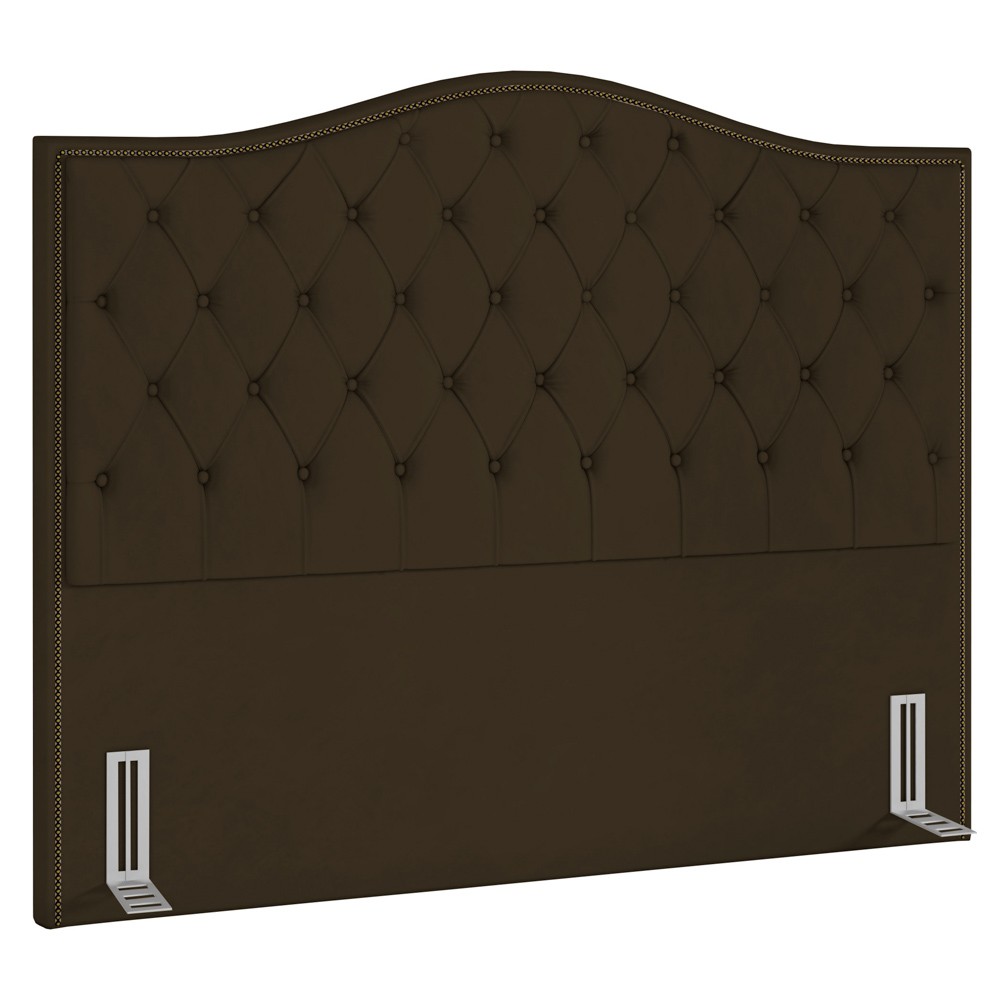 Cabeceira Cama Box Casal King 195cm Siena P02 Suede Marrom - Mpozenato