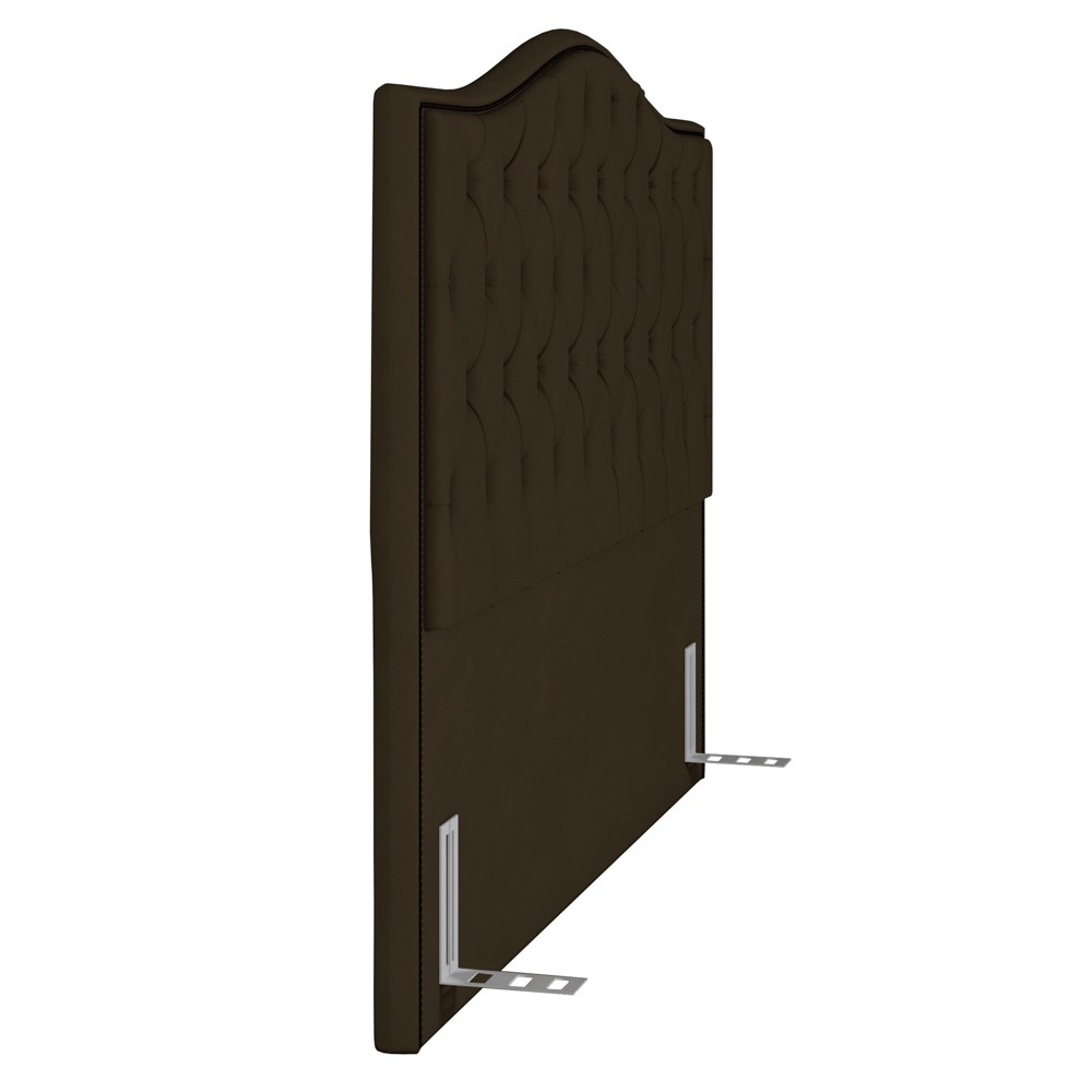 Cabeceira Cama Box Casal King 195cm Siena P02 Suede Marrom - Mpozenato