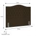 Cabeceira Cama Box Casal King 195cm Siena P02 Suede Marrom - Mpozenato