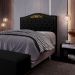 Cabeceira Cama Box Casal King 195cm com Tachas Imperial J02 Sintético Preto - Mpozenato