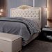 Cabeceira Cama Box Casal King 195cm com Tachas Imperial Veludo J02 Bege - Mpozenato