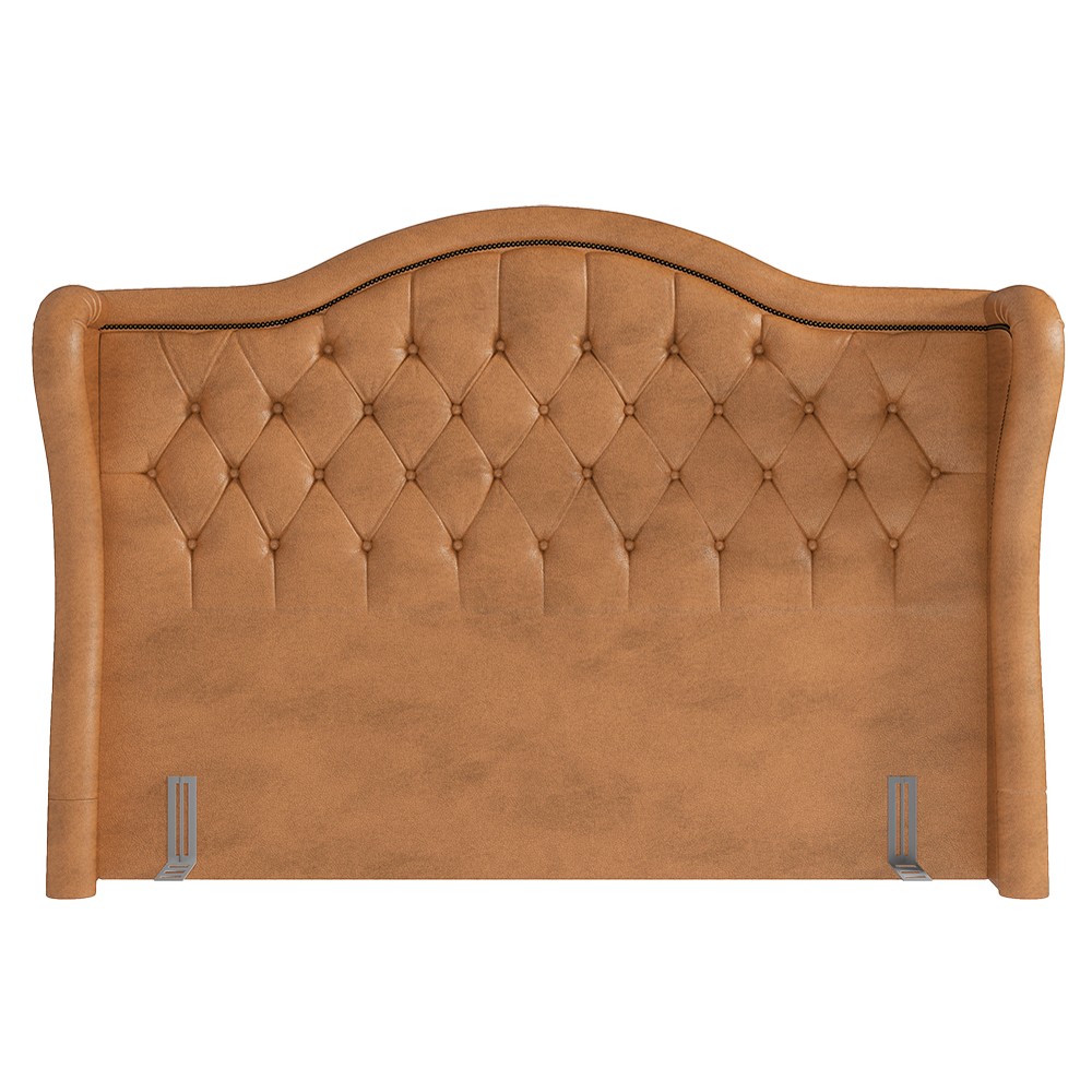 Cabeceira Cama Box Casal Queen 160cm Antibes P02 Sintético Caramelo - Mpozenato
