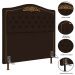 Cabeceira Cama Box Casal Queen 160cm Calçadeira Baú Imperial J02 Sintético Marrom Escuro - Mpozenato