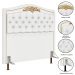 Cabeceira Cama Box Casal Queen 160cm Com Calçadeira Baú Imperial J02 Sintético Branco - Mpozenato