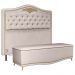 Cabeceira Cama Box Casal Queen 160cm Com Calçadeira Baú Imperial Veludo J02 Bege - Mpozenato