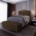Cabeceira Cama Box Casal Queen 160cm Com Calçadeira Baú Imperial Veludo J02 Chocolate - Mpozenato