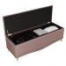 Cabeceira Cama Box Casal Queen 160cm Com Calçadeira Baú Imperial Veludo J02 Rosê - Mpozenato