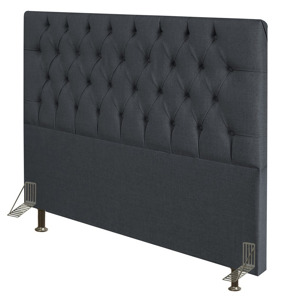 Cabeceira Cama Box Casal Queen 160cm Diamante D10 Linho Chumbo - Mpozenato