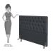 Cabeceira Cama Box Casal Queen 160cm Diamante D10 Linho Chumbo - Mpozenato
