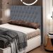 Cabeceira Cama Box Casal Queen 160cm Diamante Veludo J02 Cinza - Mpozenato
