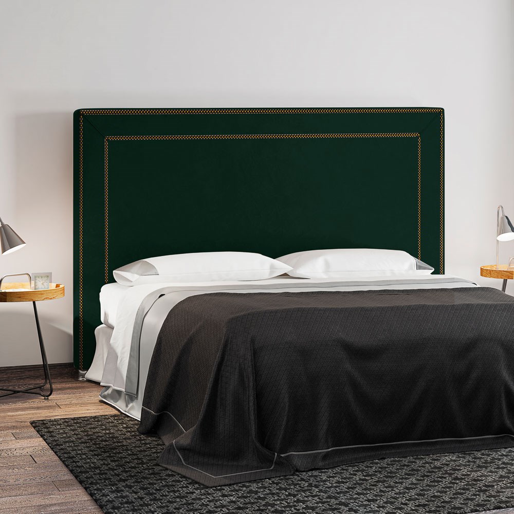 Cabeceira Cama Box Casal Queen 160cm Mali P02 Veludo Verde Musgo - Mpozenato