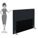Cabeceira Cama Box Casal Queen 160cm Pérola D10 Corano Preto - Mpozenato