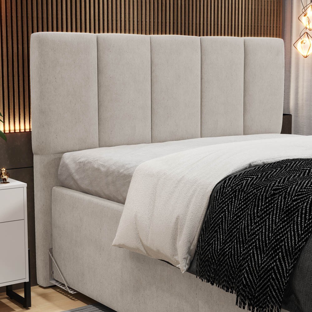 Cabeceira Cama Box Casal Queen 160cm Pérola W01 Linho Bege - Mpozenato