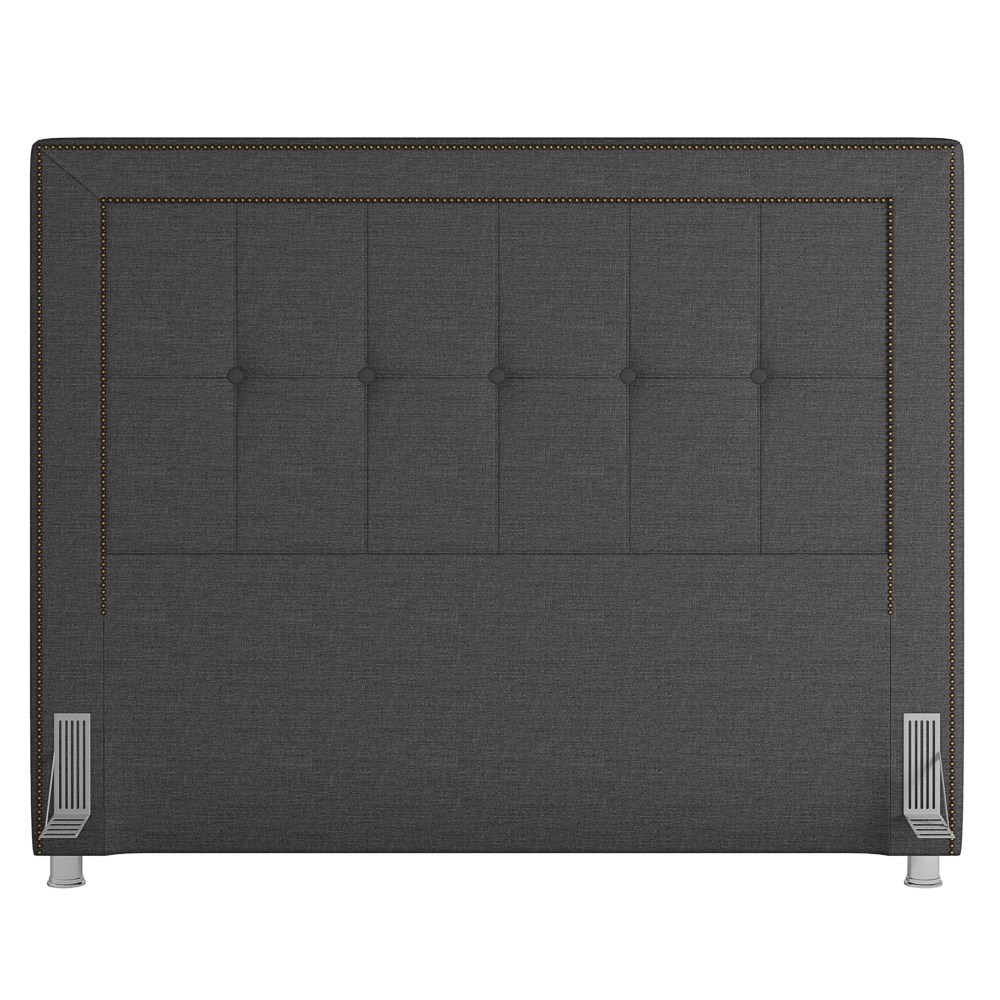 Cabeceira Cama Box Casal Queen 160cm Paolla P02 Linho Chumbo - Mpozenato