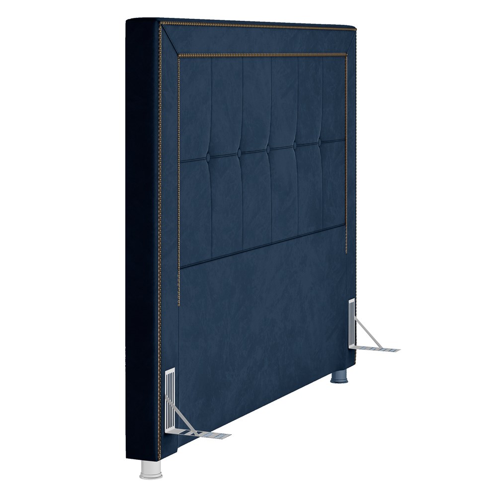 Cabeceira Cama Box Casal Queen 160cm Paolla P02 Veludo Azul Marinho - Mpozenato