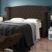 Cabeceira Cama Box Casal Queen 160cm Provença com Calçadeira Vêneto Z37 Veludo Marrom - Mpozenato