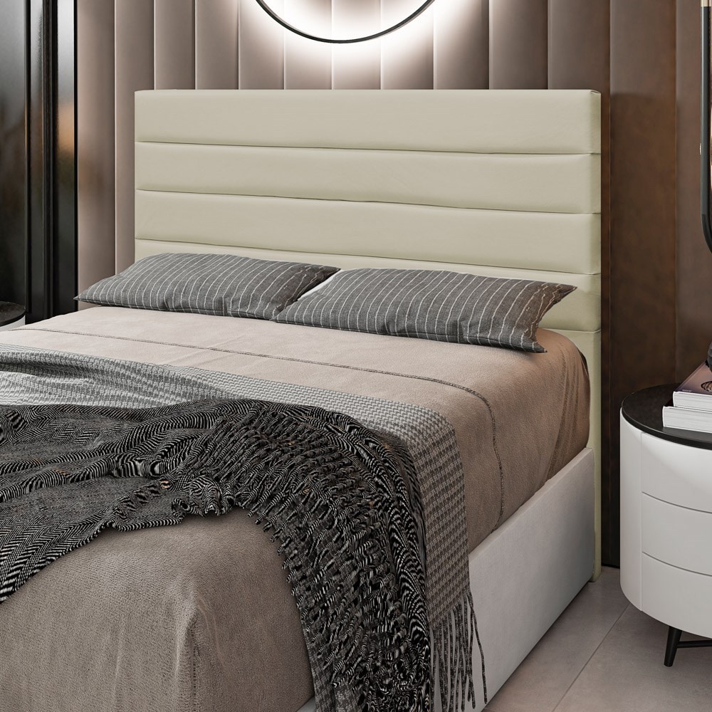 Cabeceira Cama Box Casal Queen 160cm Rubi D10 Corano Bege - Mpozenato